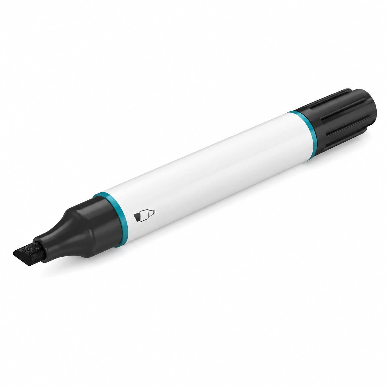 Schwarzer Whiteboard Marker mit Meißelspitze