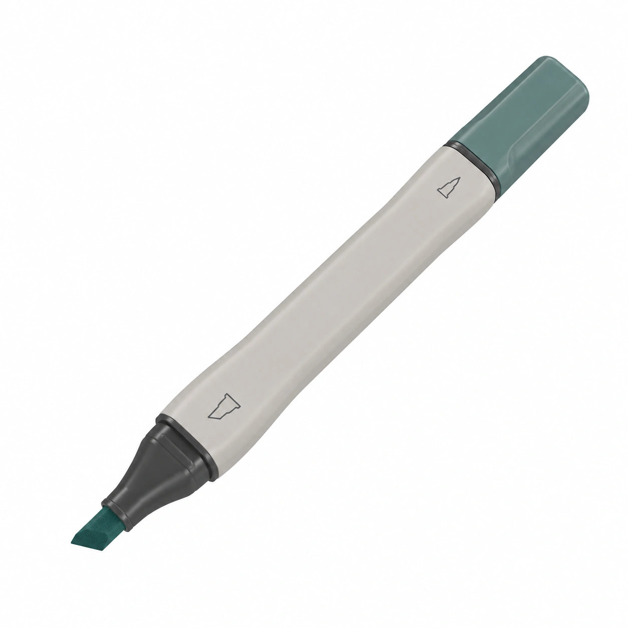 Marker mit Breiter Spitze in Creme und Grün