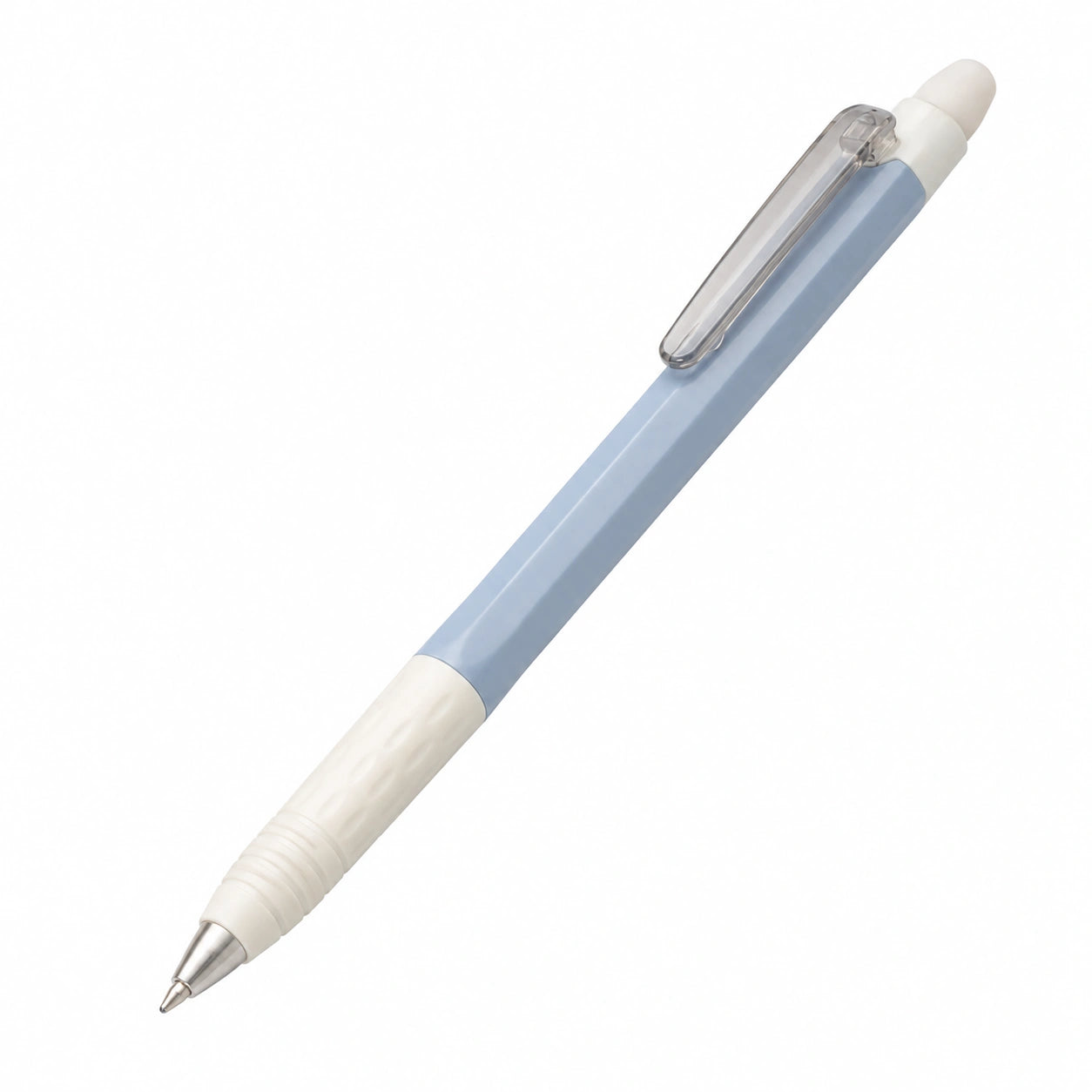 Ergonomischer Kugelschreiber mit Metallkugelspitze, Orange/Grau